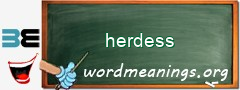 WordMeaning blackboard for herdess
